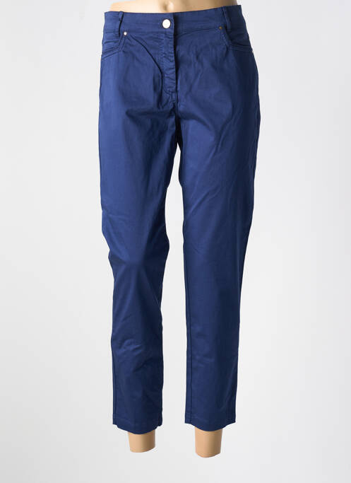 Pantacourt coupe droite taille normale bleu PAUL BRIAL femme