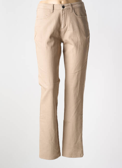 Jeans coupe droite marron GUY DUBOUIS pour femme