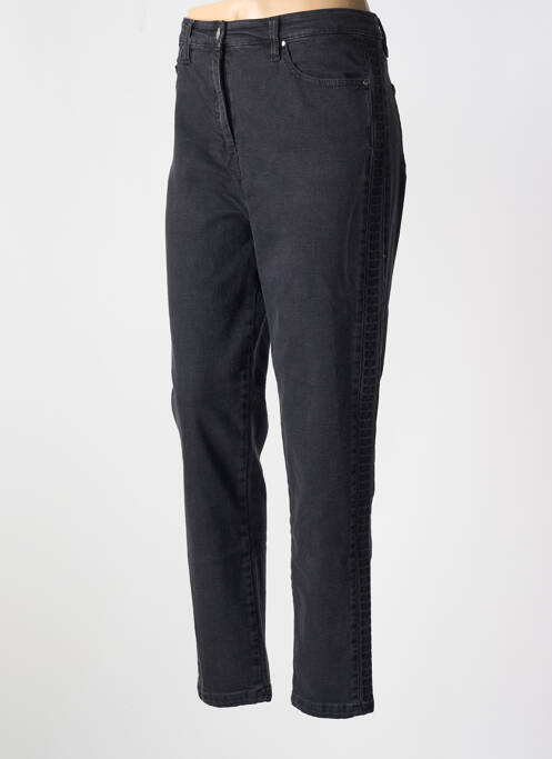 Jeans coupe slim noir PAUL BRIAL pour femme