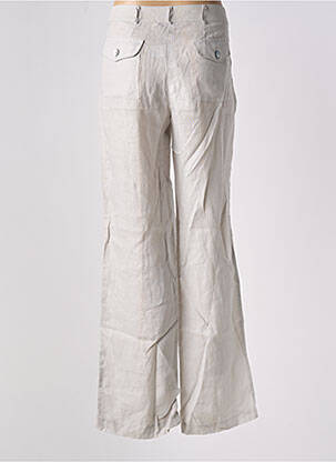Pantalon droit fermeture zippée sous rabat boutonné taille normale gris LA FEE MARABOUTEE femme