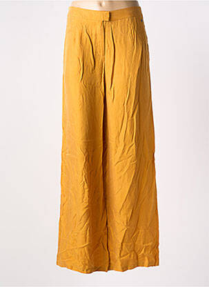 Pantalon large tissage popeline taille normale jaune SURKANA femme