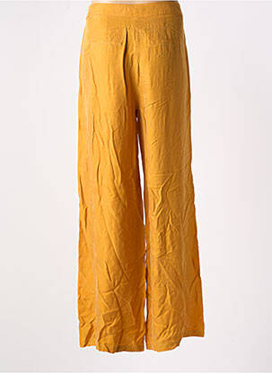 Pantalon large tissage popeline taille normale jaune SURKANA femme