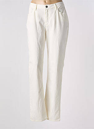 Jeans coupe droite stretch taille normale beige IMPULSION femme