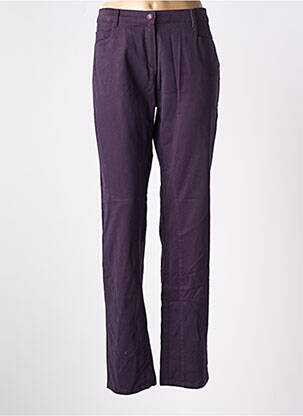 Pantalon droit stretch taille normale violet AVENTURES DES TOILES femme