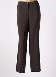 Pantalon droit tissage crêpe taille normale marron GERKE MY PANTS femme