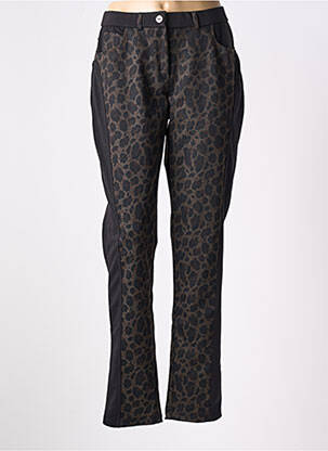 Pantalon droit taille élastique taille normale marron MERI & ESCA femme