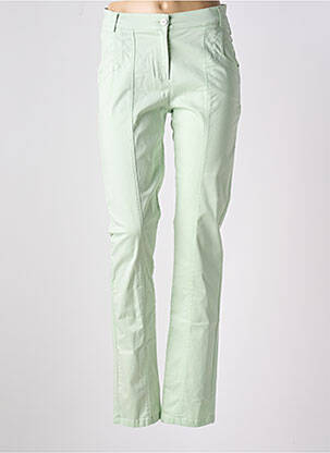 Pantalon slim taille haute taille haute vert IMPULSION femme