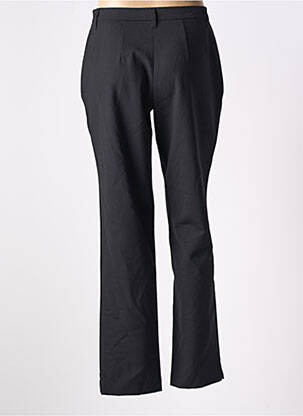 Pantalon droit tissage crêpe taille haute noir ROSA ROSAM femme