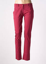 Pantalon chino taille basse taille basse rouge LA FEE MARABOUTEE femme