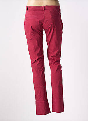 Pantalon chino taille basse taille basse rouge LA FEE MARABOUTEE femme