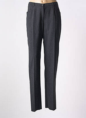 Pantalon droit taille à pinces taille haute gris GUY DUBOUIS femme