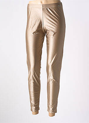 Legging effet matière satinée taille haute or MALOKA femme
