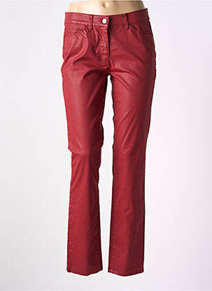 Pantalon slim tissage enduit taille normale rouge GERKE MY PANTS femme