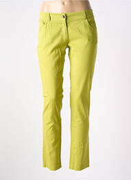 Pantalon slim taille basse taille basse vert LA FEE MARABOUTEE femme