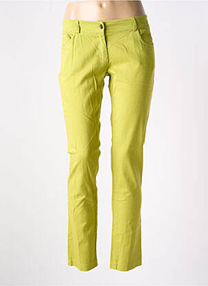 Pantalon slim taille basse taille basse vert LA FEE MARABOUTEE femme