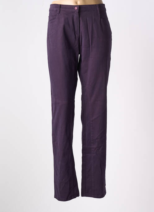 Pantalon droit stretch taille normale violet AVENTURES DES TOILES femme