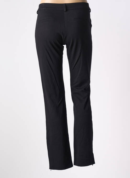 Pantalon chino fermeture zippée sous rabat boutonné taille normale noir PAUL BRIAL femme
