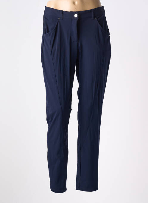 Pantalon slim stretch taille normale bleu MALOKA femme