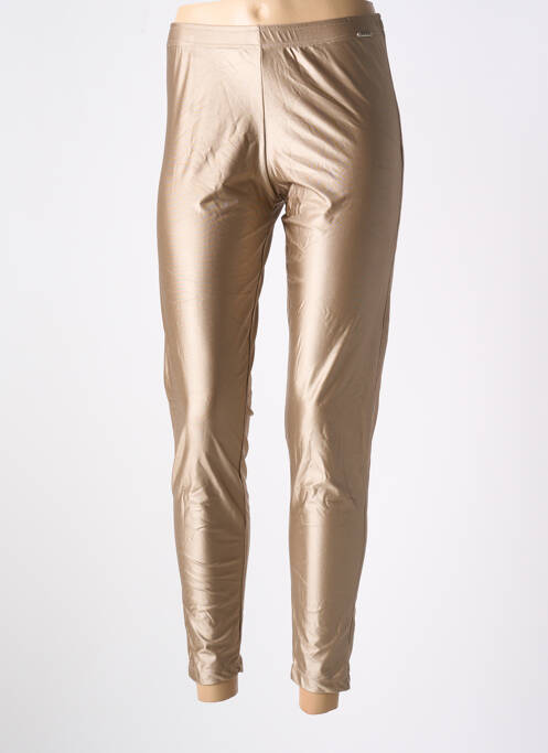 Legging effet matière satinée taille haute or MALOKA femme