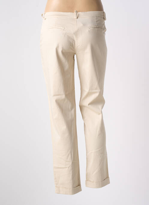 Pantalon chino beige LA FEE MARABOUTEE pour femme