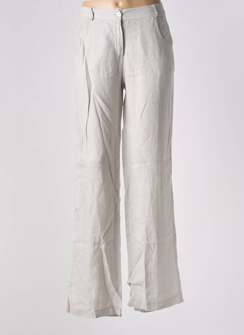 Pantalon droit gris LA FEE MARABOUTEE pour femme