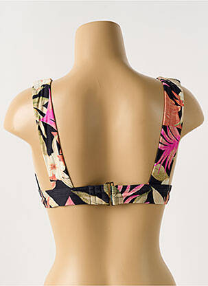 Haut de maillot de bain stretch haut soutien-gorge avec mousse de rembourrage amovible noir SANS MARQUE femme