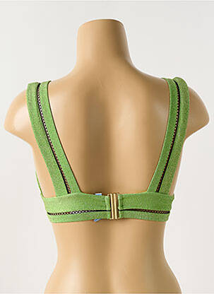 Haut de maillot de bain stretch haut soutien-gorge balconnet vert LES CANEBIERS femme