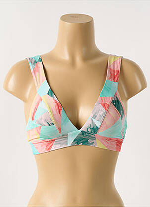 Haut de maillot de bain stretch haut soutien-gorge balconnet bleu SANS MARQUE femme