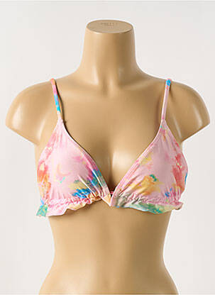 Haut de maillot de bain stretch haut triangles rose SANS MARQUE femme