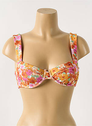 Haut de maillot de bain stretch haut bandeau orange ROBIN femme