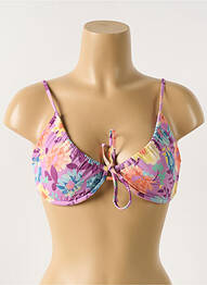 Haut de maillot de bain stretch haut soutien-gorge balconnet violet SANS MARQUE femme