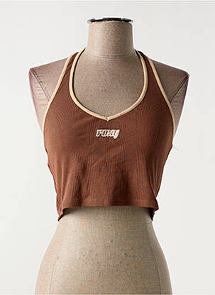 Top stretch sans manche marron ROXY femme