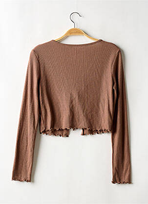 Boléro fermeture liens à nouer marron SOCIETY femme