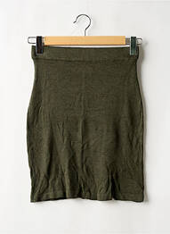 Jupe courte taille élastique vert AY THE LABEL femme