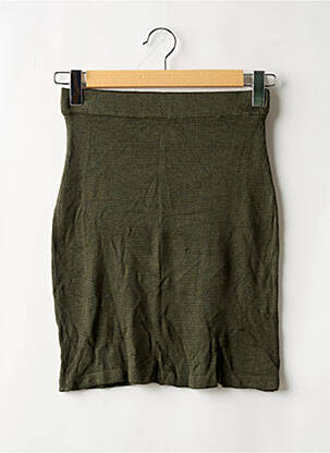 Jupe courte taille élastique vert AY THE LABEL femme
