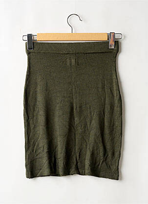 Jupe courte taille élastique vert AY THE LABEL femme
