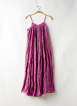 Robe longue manches bretelles ajustables fines bretelles violet VANESSA BRUNO femme