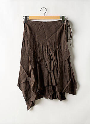 Jupe mi-longue marron SISLEY pour femme