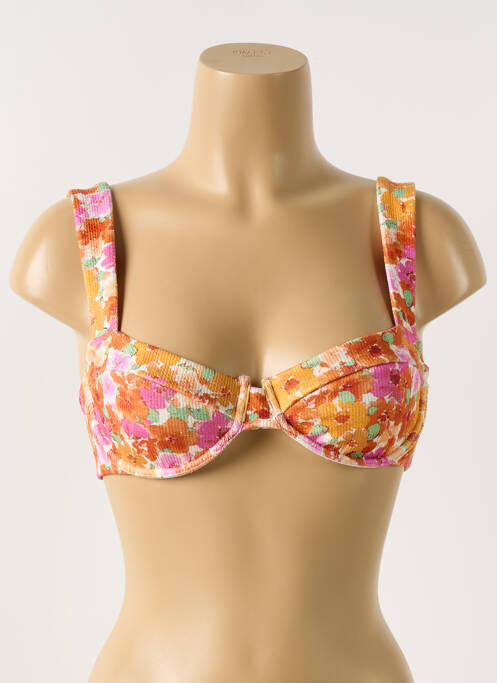 Haut de maillot de bain orange ROBIN pour femme