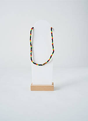 Collier ornement perles noir SANS MARQUE femme