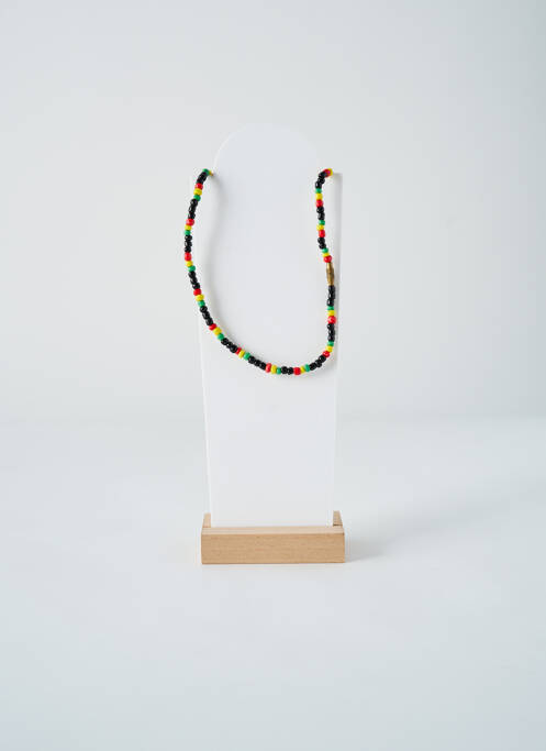 Collier ornement perles noir SANS MARQUE femme