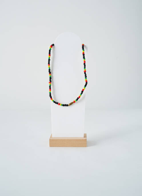 Collier ornement perles noir SANS MARQUE femme