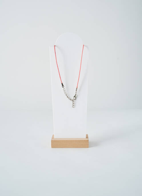 Collier fermeture fermoir mousqueton rose SANS MARQUE femme