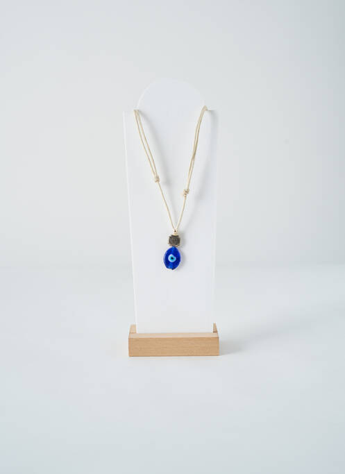 Collier fermeture fermoir mousqueton bleu SANS MARQUE femme