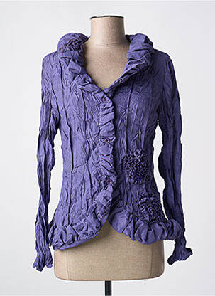 Veste casual poches violet L33 femme