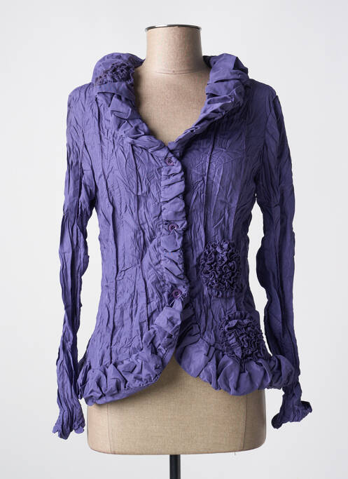 Veste casual poches violet L33 femme