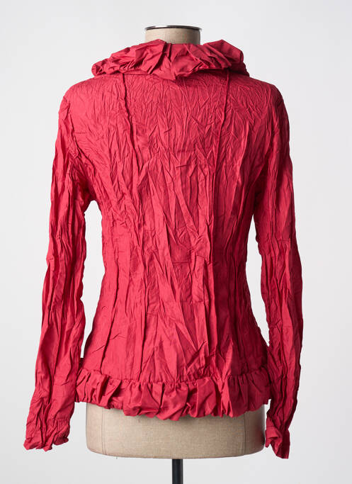 Veste casual poches rouge L33 femme