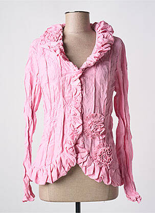 Veste casual poches rose L33 femme
