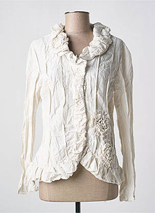 Veste casual poches beige L33 femme