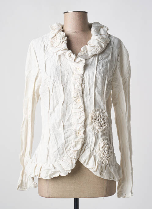 Veste casual poches beige L33 femme